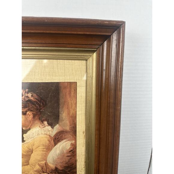 VNTG Framed Canvas Jean Honore Fragonard Girl Reading Book French Wall Art Read - Picture 3 of 8